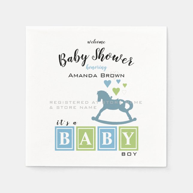 It's a Boy Baby Shower Napkins (Front)