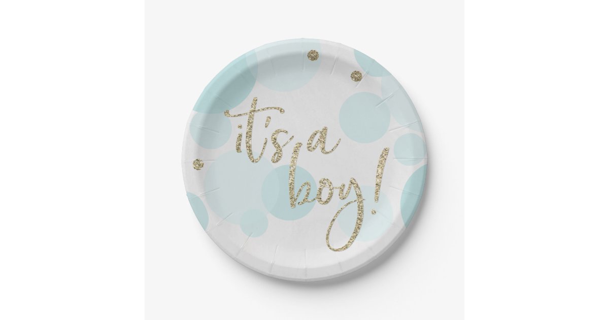 It's A Boy Baby Shower Paper Plates Zazzle