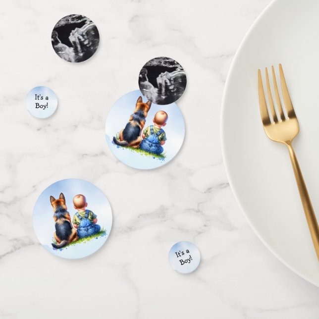 It's a Boy!  | Baby Shower Personalized Ultrasound Confetti (Group)