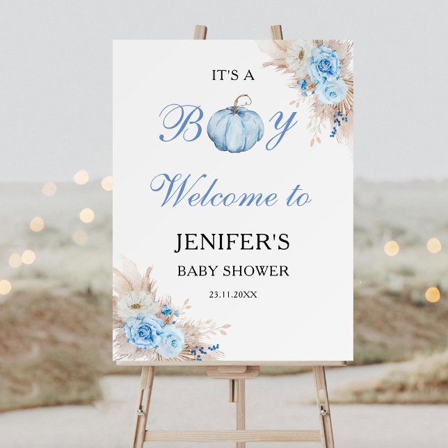 It's a Boy Baby Shower Pumpkin Foam Board (Creator Uploaded)