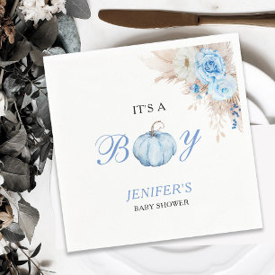 It's a Boy Baby Shower Pumpkin Napkins