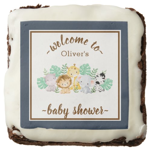 It's a Boy! Baby Shower Safari Brownie