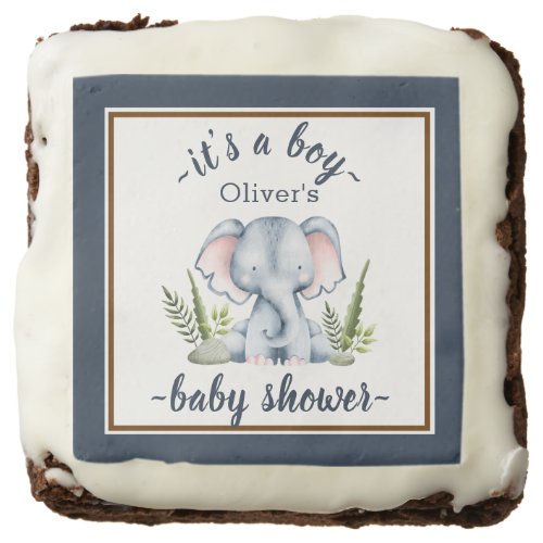 It's a Boy! Baby Shower Safari Brownie