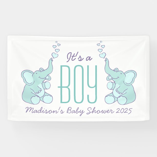 Its a boy baby shower signage banner (Horizontal)