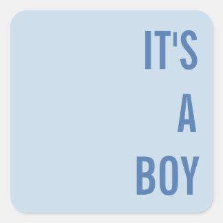 It's a Boy Baby Shower Square Sticker