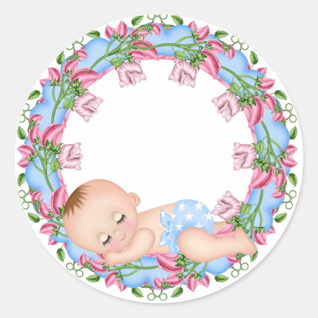 It's a Boy Baby Shower Sticker (Front)