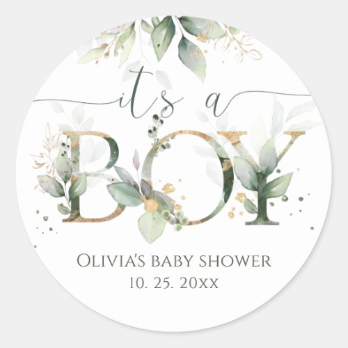Its a Boy Baby Shower Stickers