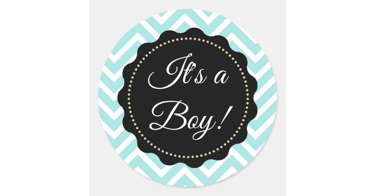 It's a Boy! Baby Shower Stickers | Zazzle