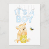 It's A Boy Baby Shower Teddy Bear Postcard (Front)