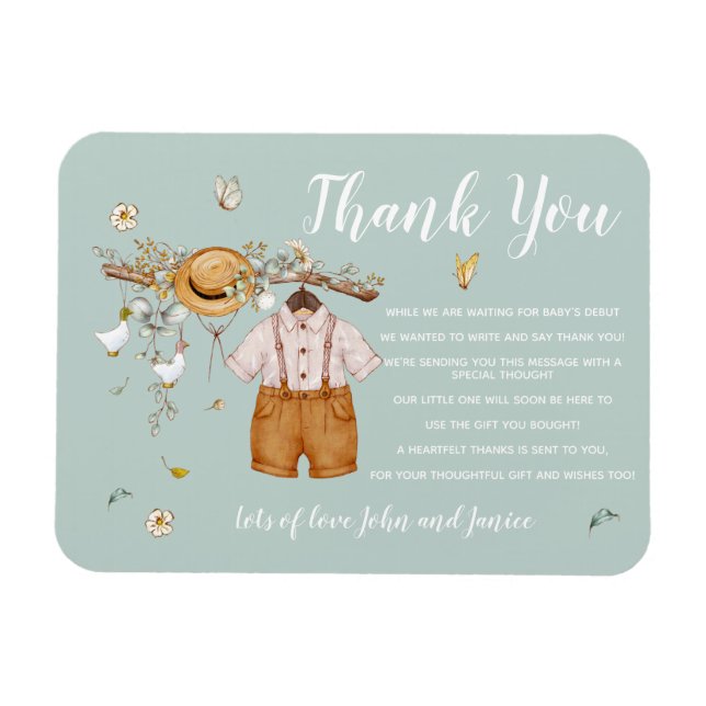 It's a Boy Baby Shower Thank You Magnet (Horizontal)