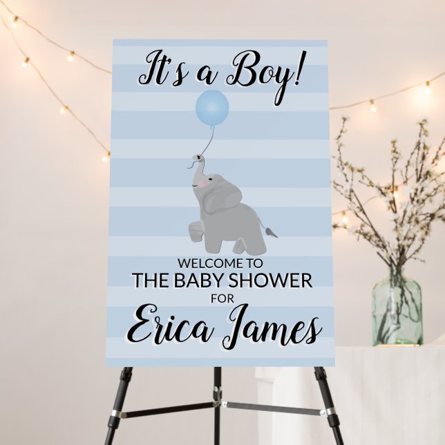 It's A Boy Baby Shower Welcome Sign (In Situ (Stand))