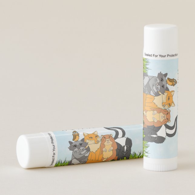 It's a Boy Baby Shower Woodland Creatures Lip Balm (Front)