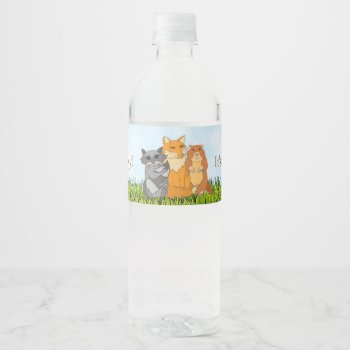 It's A Boy Baby Shower Woodland Creatures Water Bottle Label by Magical_Maddness at Zazzle