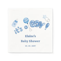 Its a Boy Baby Things Blue Boy Baby Shower Napkins