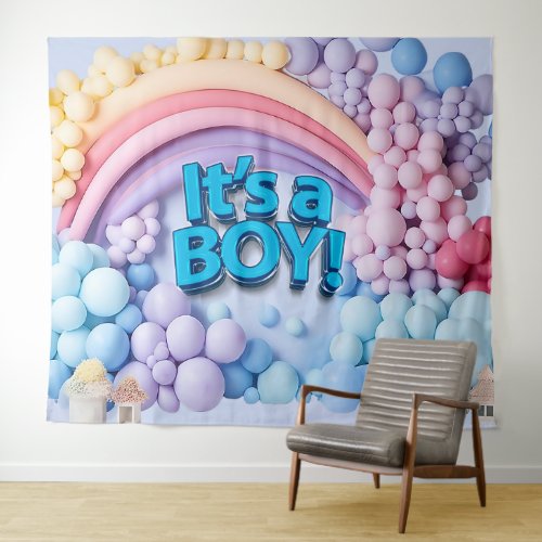 It's a Boy Balloon Arch Backdrop