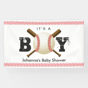 Custom Sports Birthday Party or Baby Shower Décor Baseball Personalized Banner