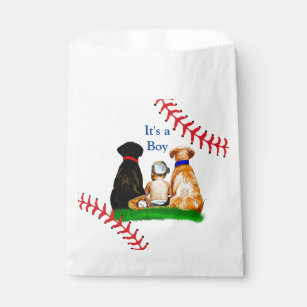 It's a Boy,   Baseball Themed Baby Shower Favor Bag