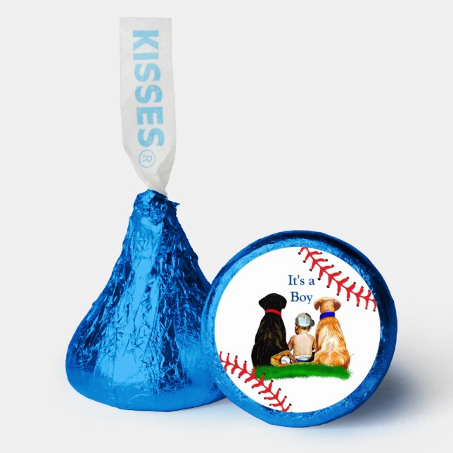 It's a Boy, | Baseball Themed Baby Shower Hershey®'s Kisses® (Front)