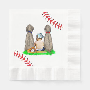It's a Boy, Baseball Themed Boy's Baby Shower Napkins