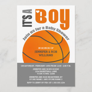 It's a Boy Basketball Couples Baby Shower Invitation