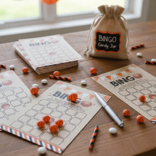 It's A Boy! Basketball Themed Baby Shower Bingo