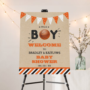 It's A Boy! Basketball Themed Baby Shower Welcome Foam Board