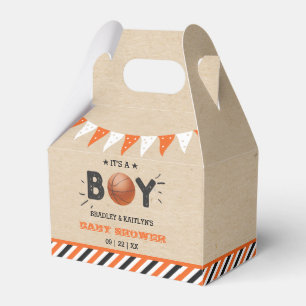 It's A Boy! Basketball Themed Co-ed Baby Shower Favor Boxes