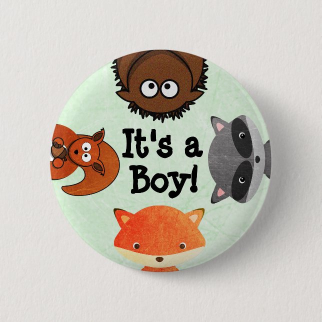 It's a Boy Birth Announcement Button (Front)