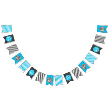 It's a Boy Blue and Gray Charcoal Stripes