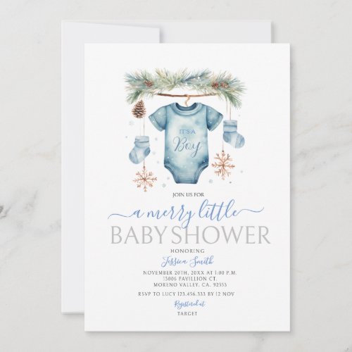 It's A Boy Blue Baby Clothes Winter Baby Shower
