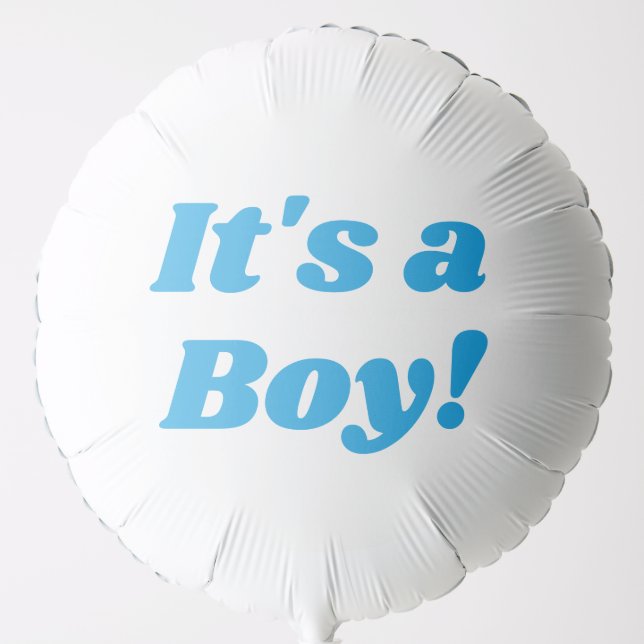 It's A Boy Blue Baby Gender Reveal Party Balloon (Front)