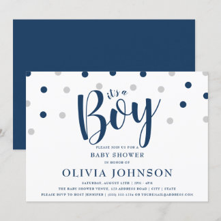 It's a Boy - Blue Baby Shower Invitations