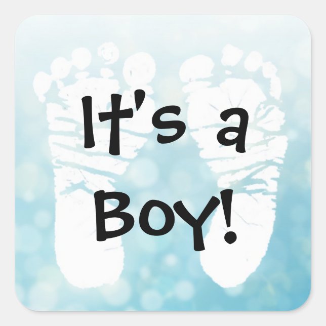 It's a Boy Blue Baby shower Stickers (Front)