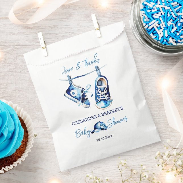 It's a boy blue baby sports shoe cap baby shower favor bag (It's a boy blue baby sports shoe cap baby shower favor bag)