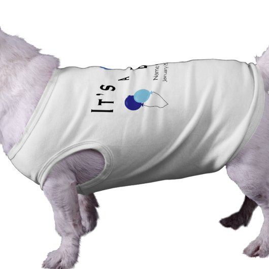 It's a Boy - Blue Balloons Shirt (Side)