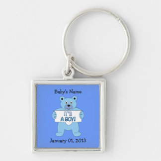 It's A Boy Blue Bear Keychain
