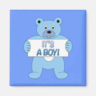 It's A Boy Blue Bear Magnet