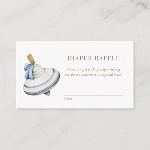  Its A Boy Blue Boho Toys Diaper Raffle Enclosure Card