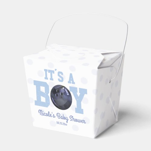 Its A Boy Blue Bowling Ball Baby Shower Favor Boxes