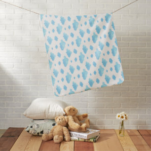 It's a Boy: Blue Cloud Patterns Baby Blanket