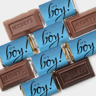 ♂ It's a Boy! Blue Glitter Birth Announcement