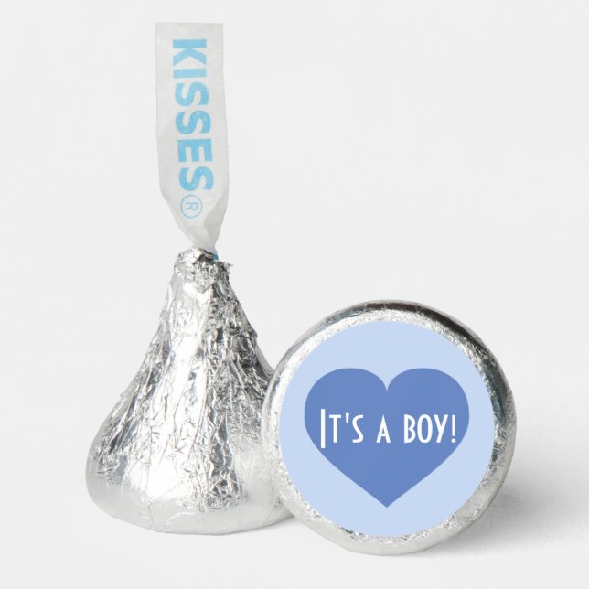 It's a boy! blue heart hershey®'s kisses® (Front)