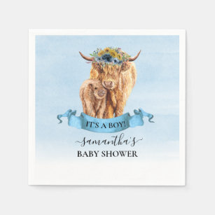Highland Cow  Mother Baby Card Best Friends Happy Birthday Floral Watercolour 