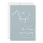 It's a Boy! Blue Minimal Baby Shower