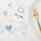 its a boy Blue Modern Heart Baby Shower