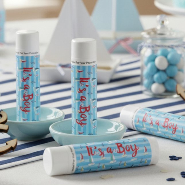 It's a Boy Blue Nautical Themed Lip Balm (Creator Uploaded)