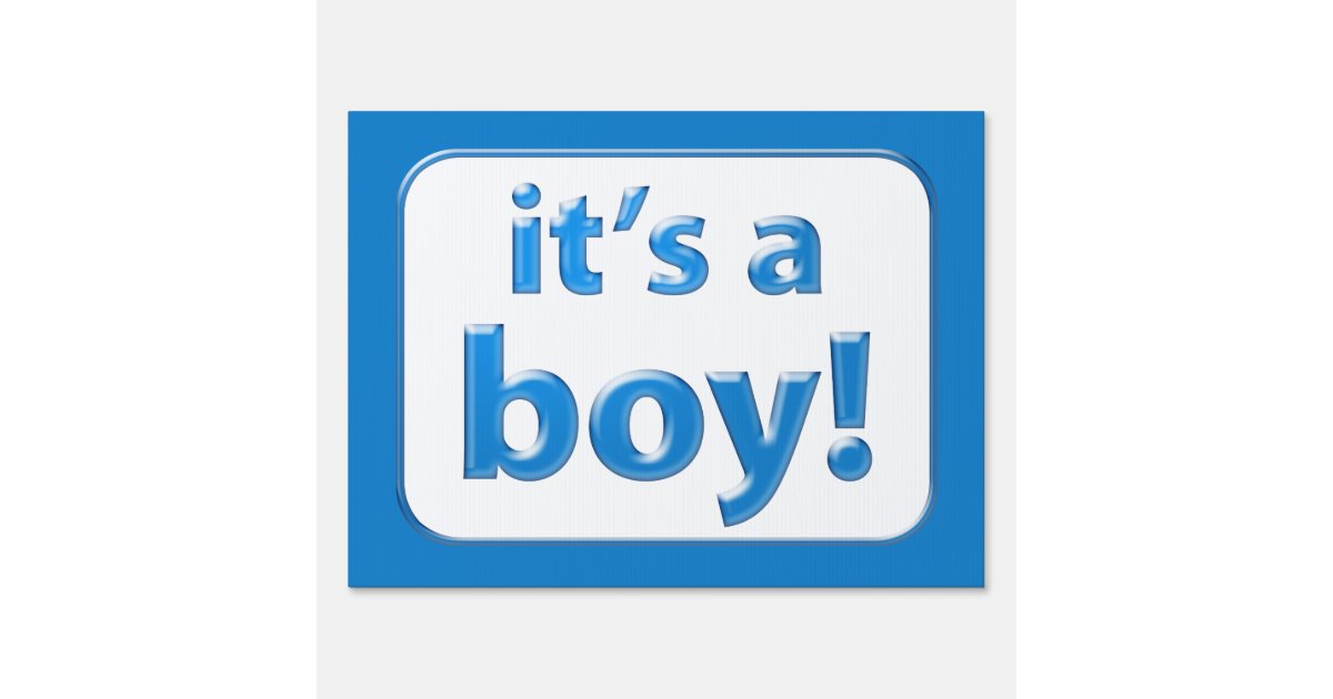 Its A Boy Blue New Baby Yard Sign Zazzle Com