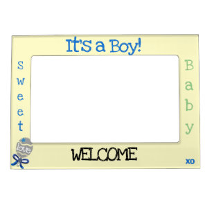 It's a Boy Blue Rattle Magnetic Frame