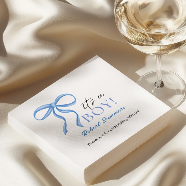 It's a Boy Blue Ribbon Napkins (Creator Uploaded)