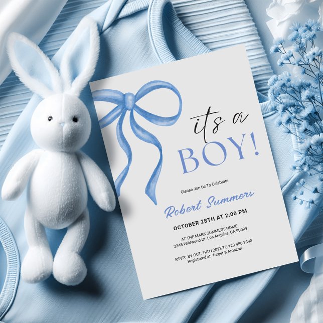 It's a Boy Blue Ribbon  Save The Date (Creator Uploaded)